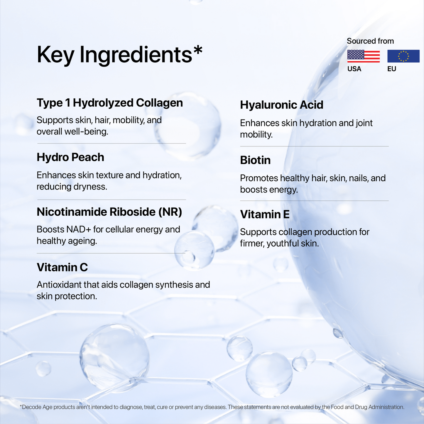 OptiAge™ Marine Collagen Peptide | 75g, 14 servings - Decode Age