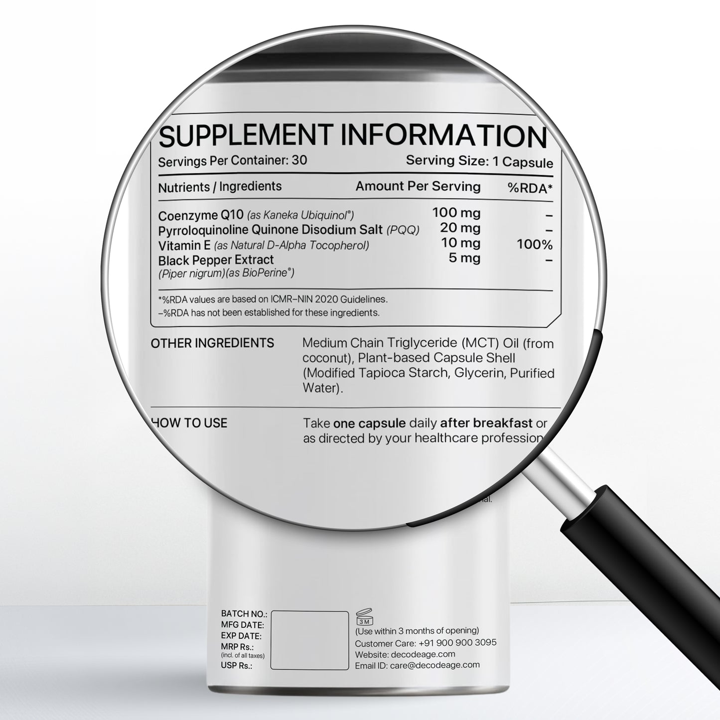 CoQ10 with PQQ | Coenzyme Q10 (Kaneka Ubiquinol®)
