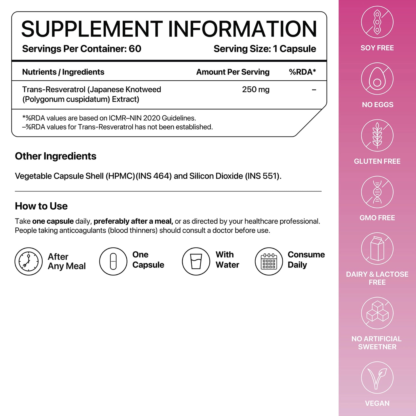 Trans Resveratrol 250