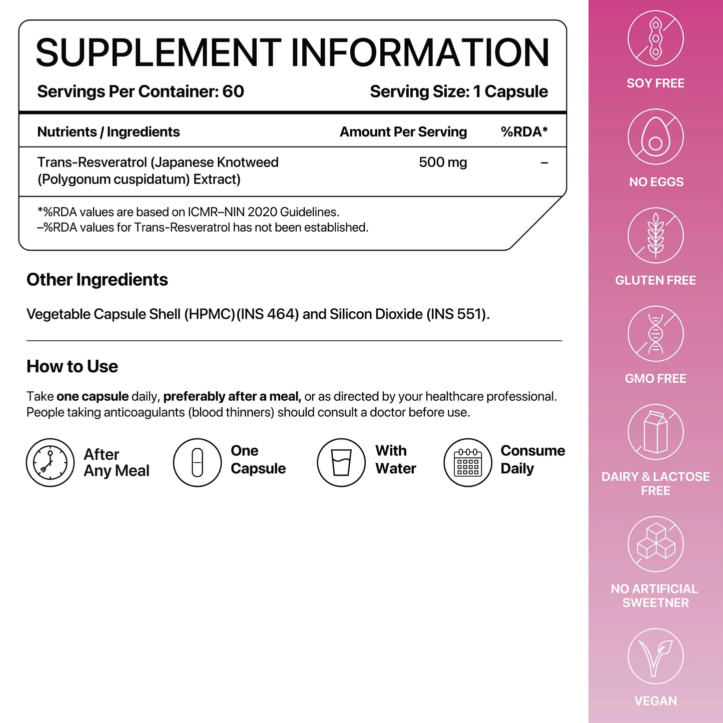 Trans Resveratrol 500