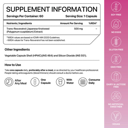 Trans Resveratrol 500